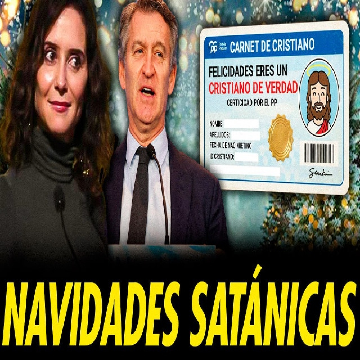 NAVIDADES SATÁNICAS DEL PP. REPARTEN CARNETS DE CRISTIANOS MIENTRAS DEJAN EN LA CALLE A LA GENTE