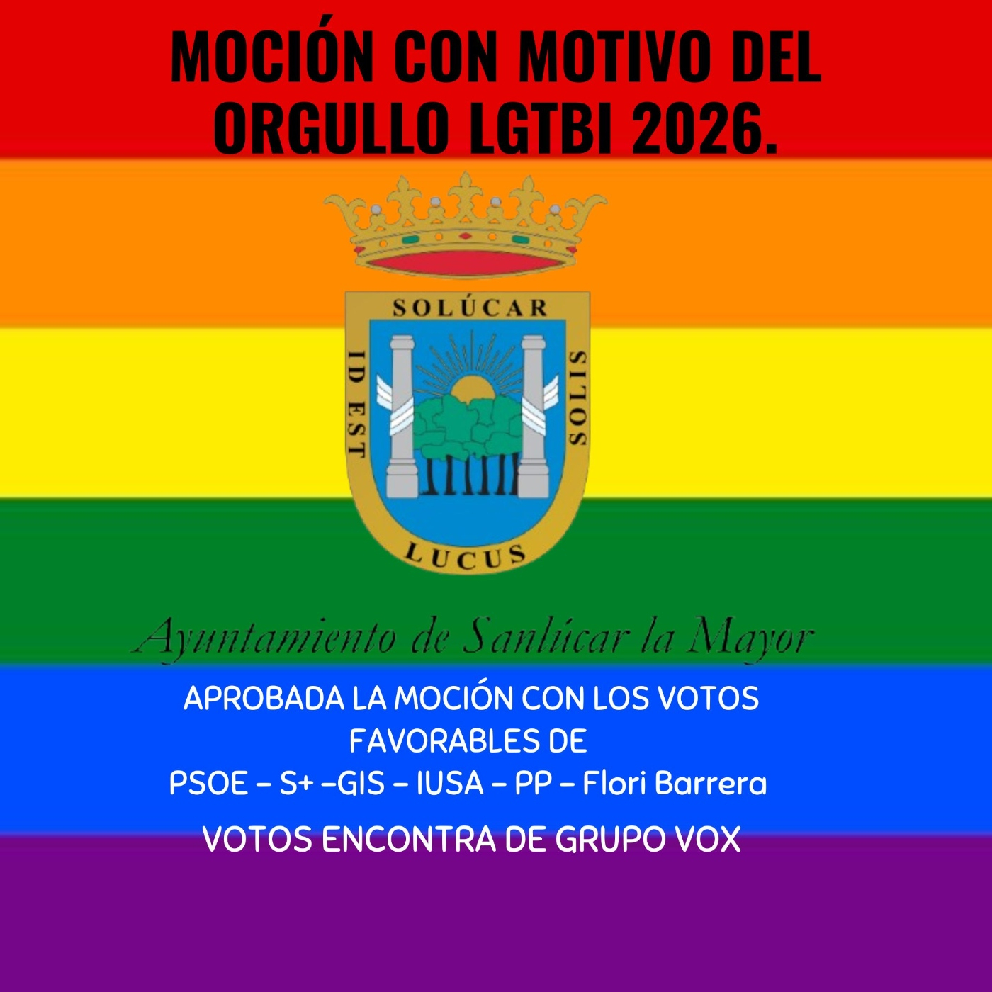 AUDIO Aprabada la MOCIÓN CON MOTIVO DEL ORGULLO LGTBI 2026.PLENO 30 Junio 2026 episode artwork