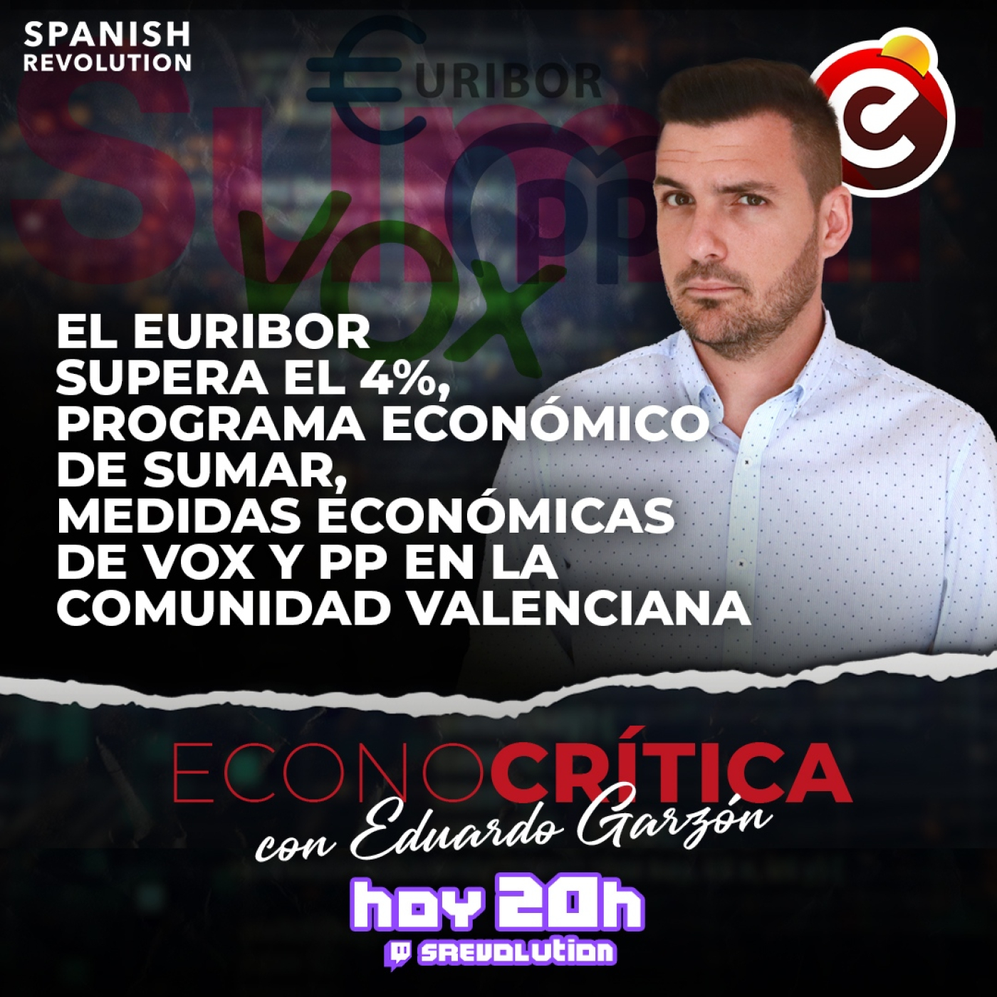 Econocrítica 1x21 Completo - Euribor al 4%,programa económico SUMAR, política económica VOX PP en C. Valenciana