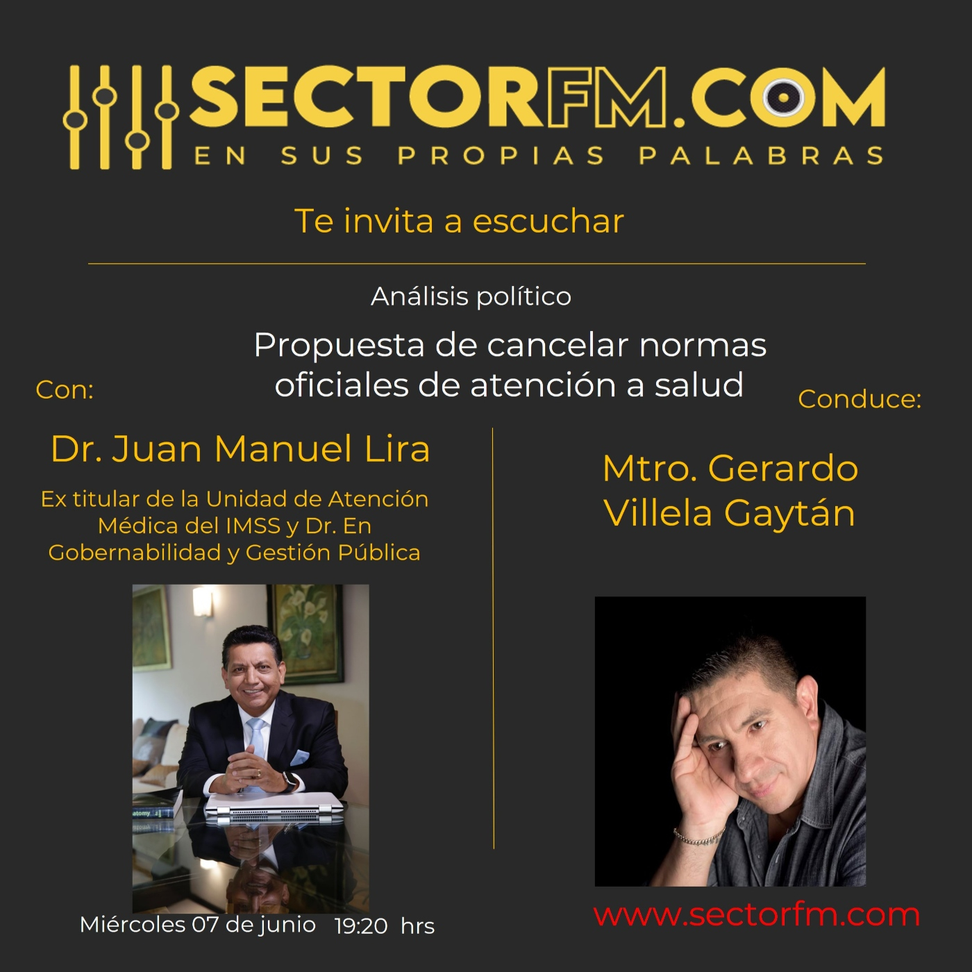 Normas oficiales de atención a la salud con el Dr. Juan Manuel Lira 07-06-23 episode artwork