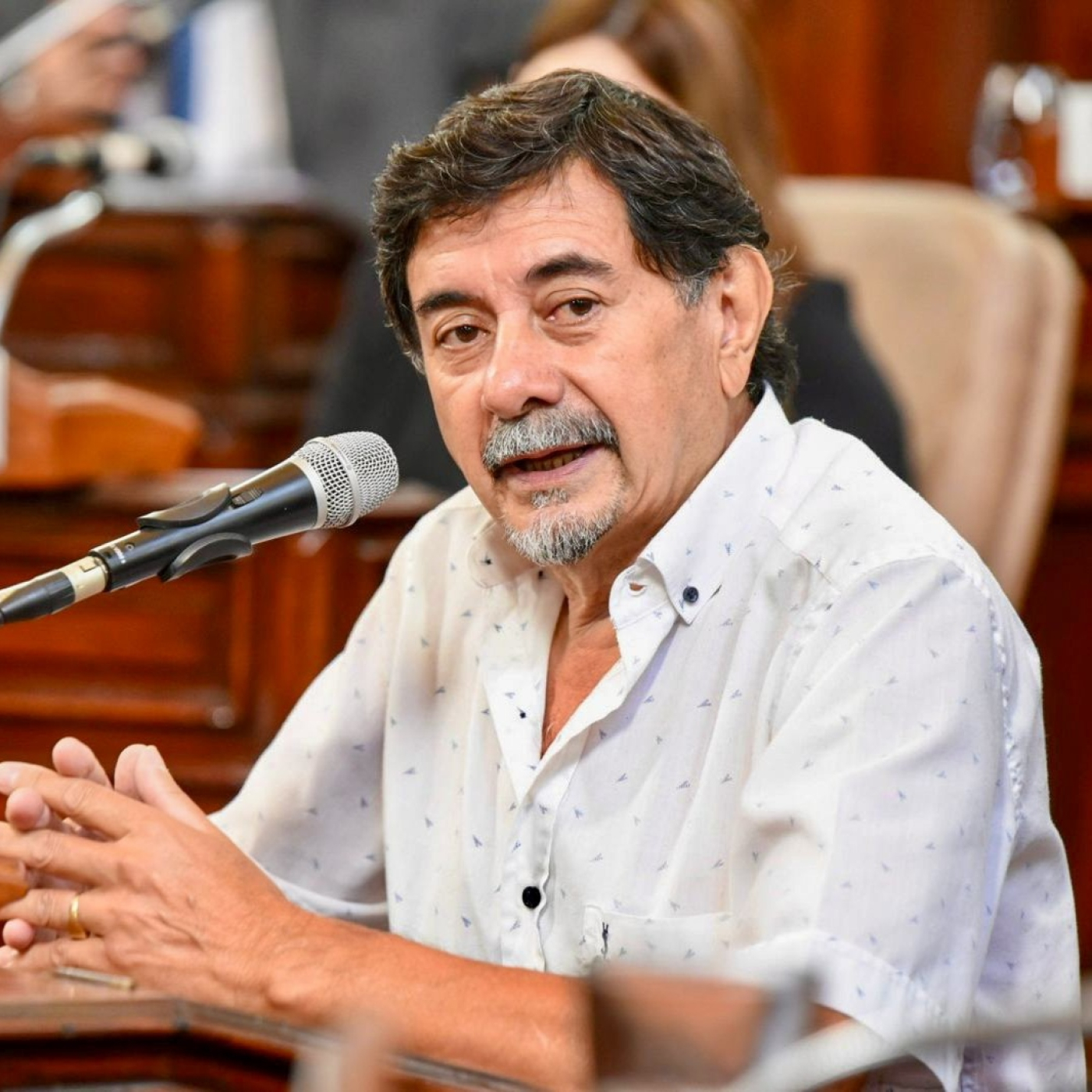 Rodolfo Carrizo (Presidente Cecim - Centro de Ex Combatientes de las Islas Malvinas de La Plata) In Loco