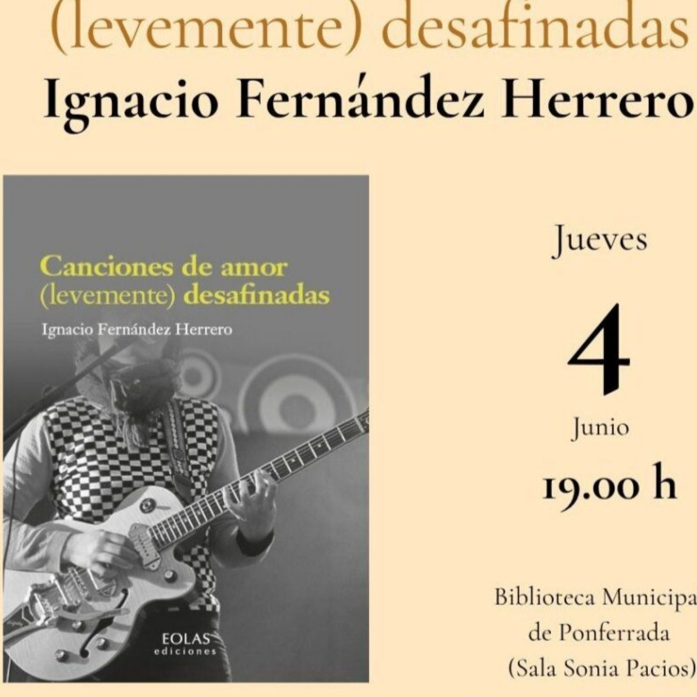 Ignacio Fernández presenta su libro Canciones de amor (levemente) desafinadas, el jueves en la Biblioteca Municipal episode artwork