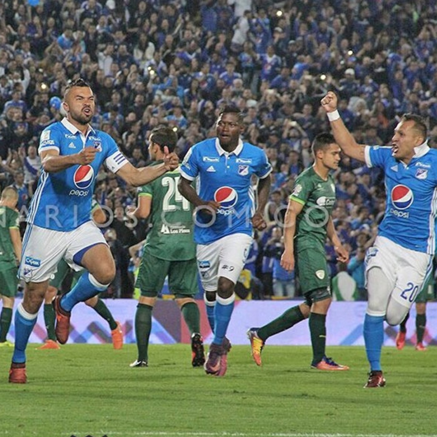 Narración de los goles de Cadavid y Silva a La Equidad