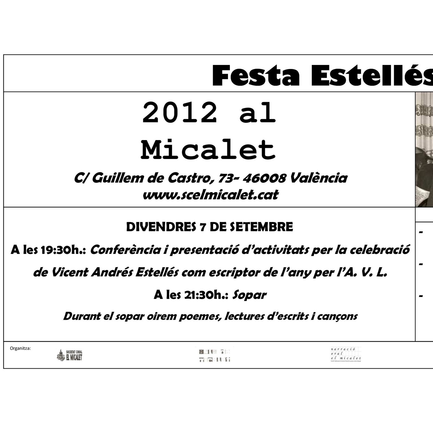 Sopar Estellés. València 2012