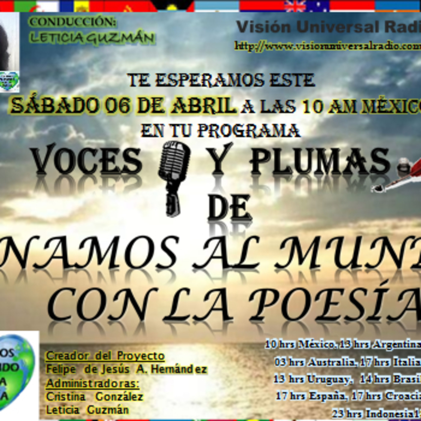 VOCES Y  PLUMAS DE  UNAMOS AL MUNDO CON LA POESIA