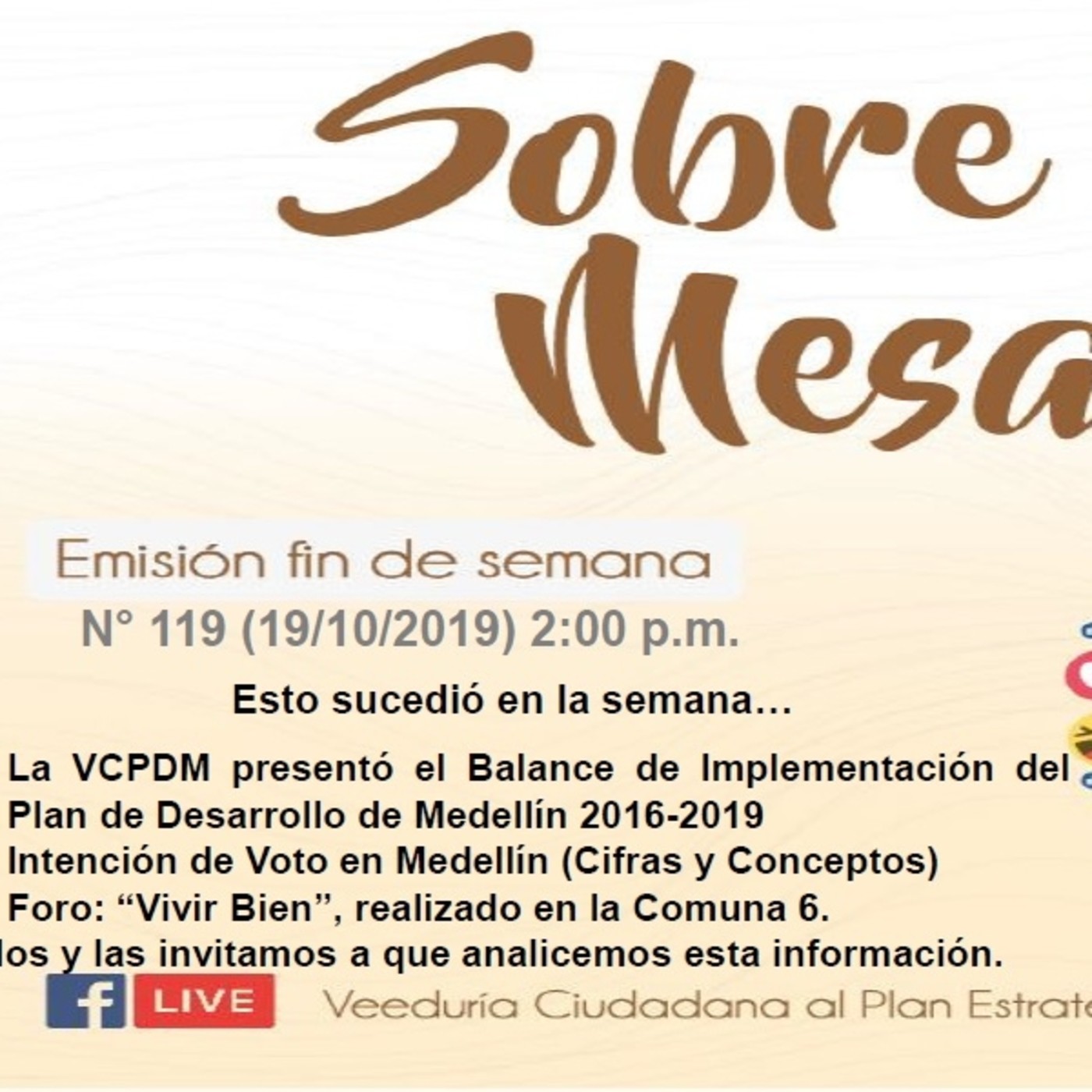 Sobre la Mesa: Emisión N° 119 (19/10/2019) episode artwork