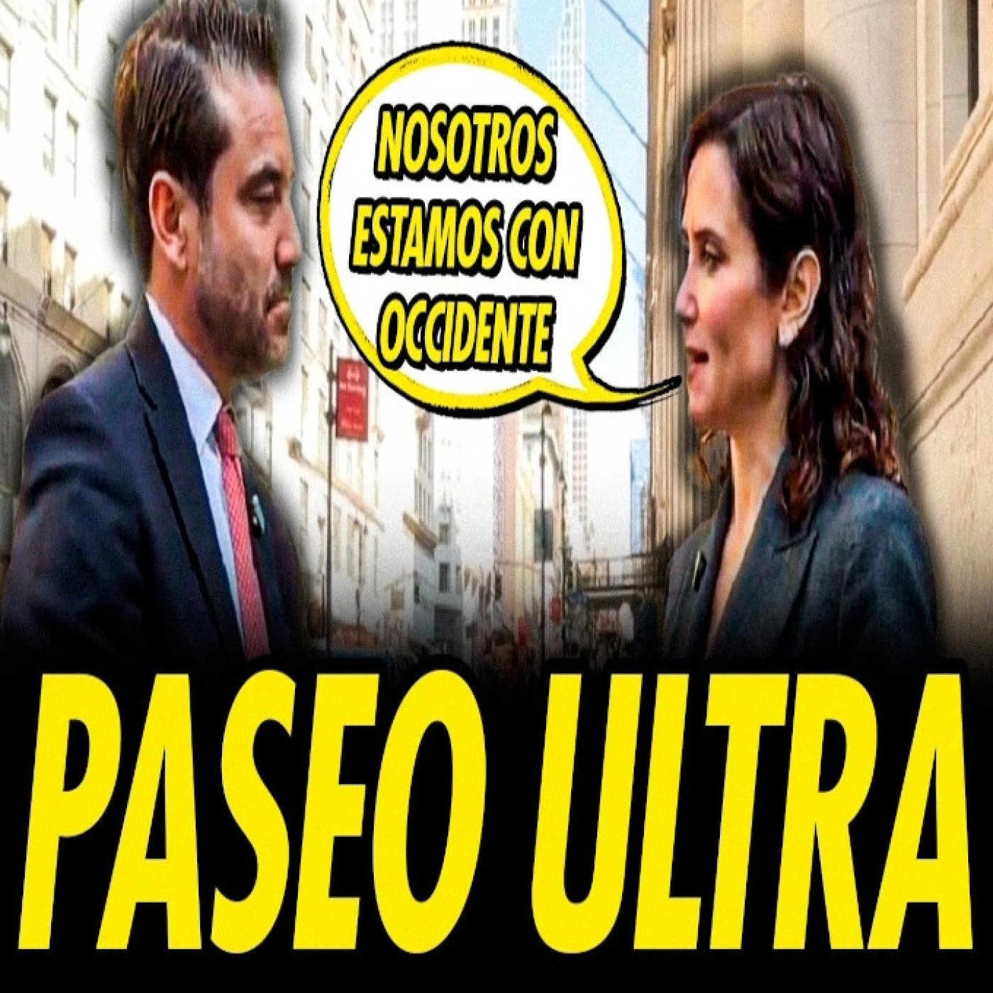 AYUSO PASEA CON NEGRE EN NUEVA YORK MIENTRAS DEFIENDE A ISRAEL Y EEUU