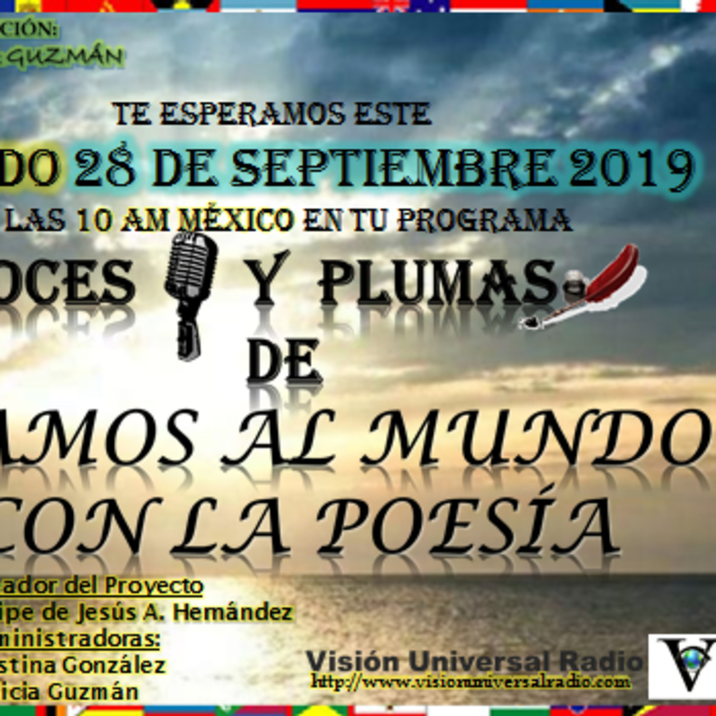 VOCES Y  PLUMAS DE  UNAMOS AL MUNDO CON LA POESIA