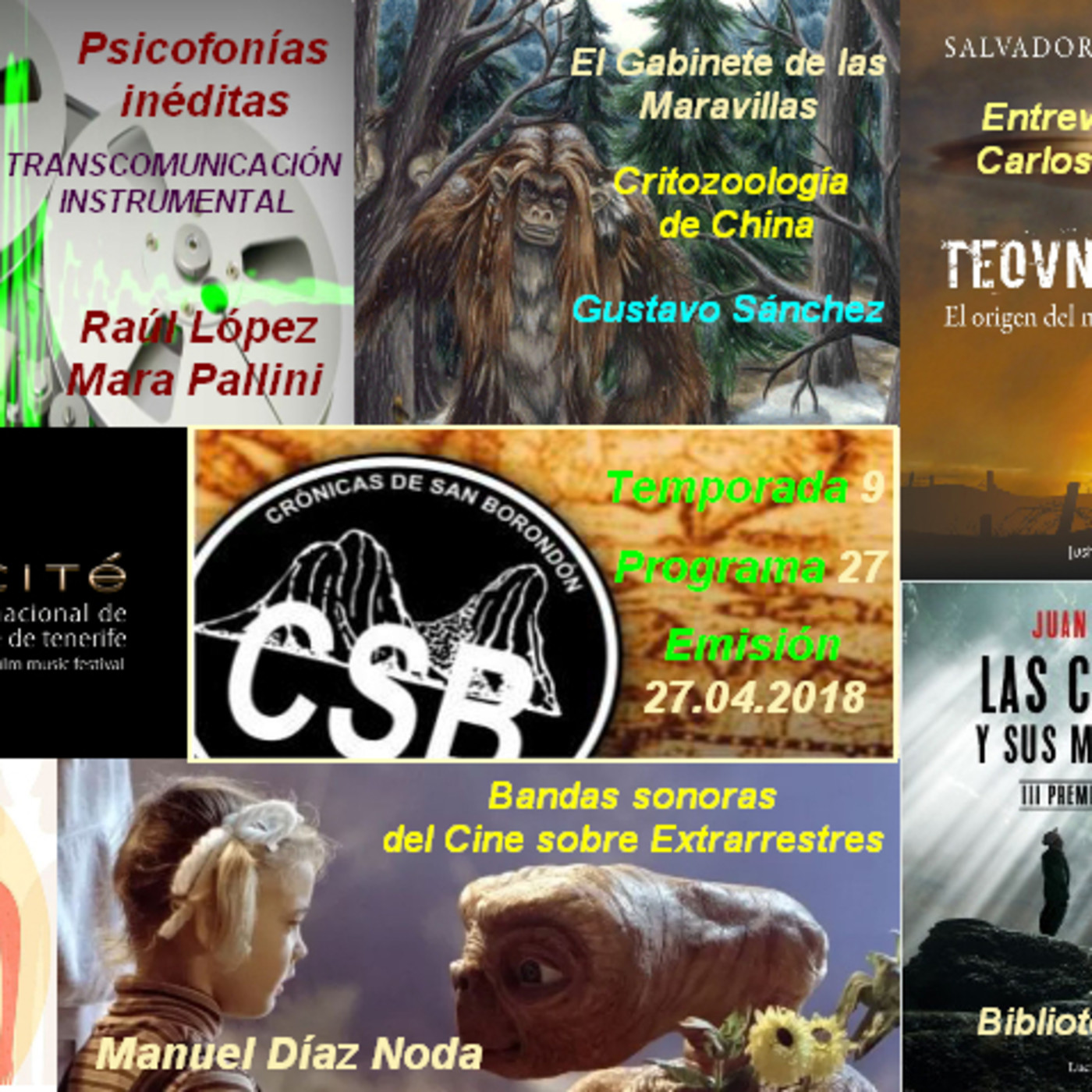 [20180427] CSB [9x27] Psicofonías inéditas-Criptofauna China-Carlos Tutor y libros de Salvador Freixedo-FIMUCITÉ episode artwork