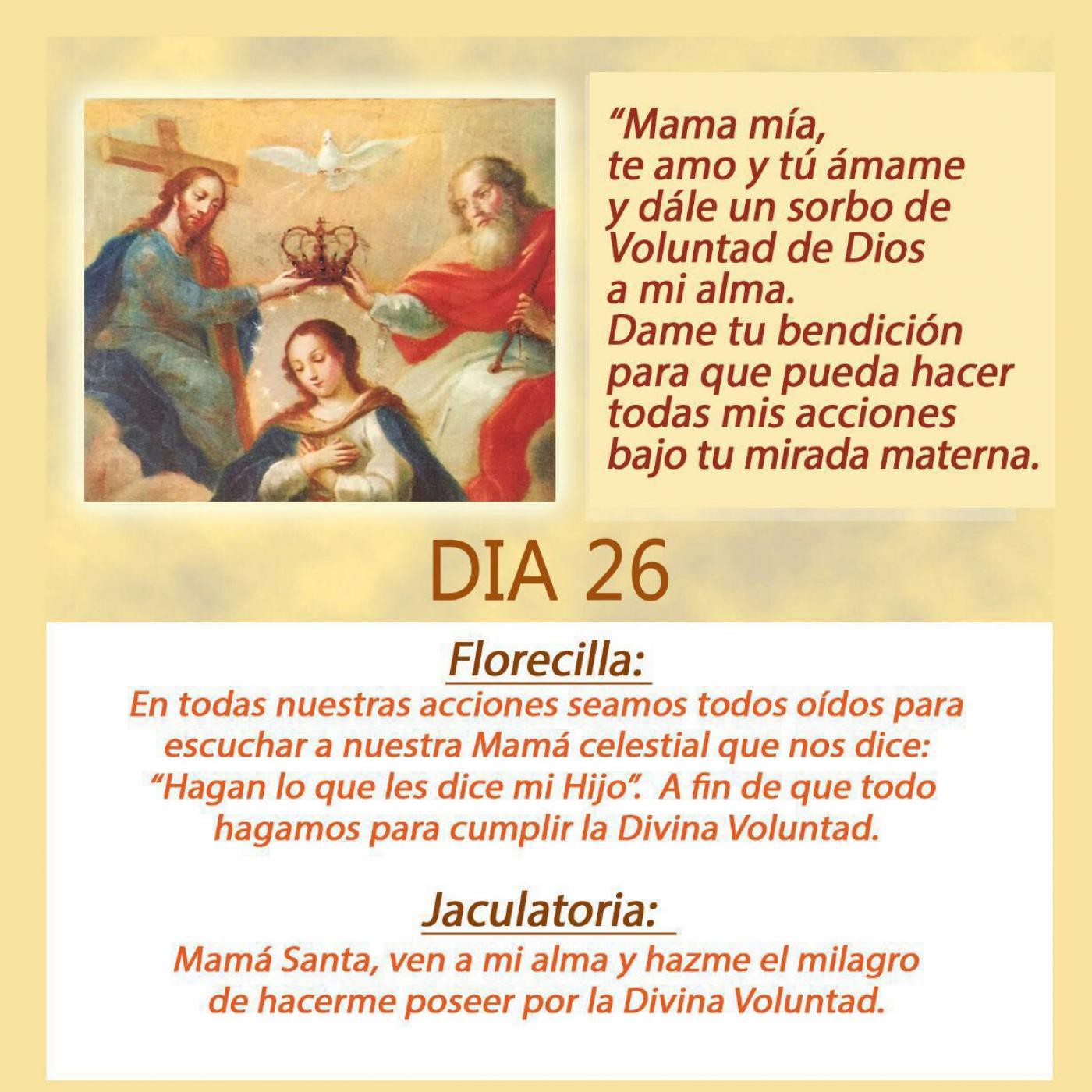 DIVINA VOLUNTAD CONSAGRACION A LA REINA DEL CIELO