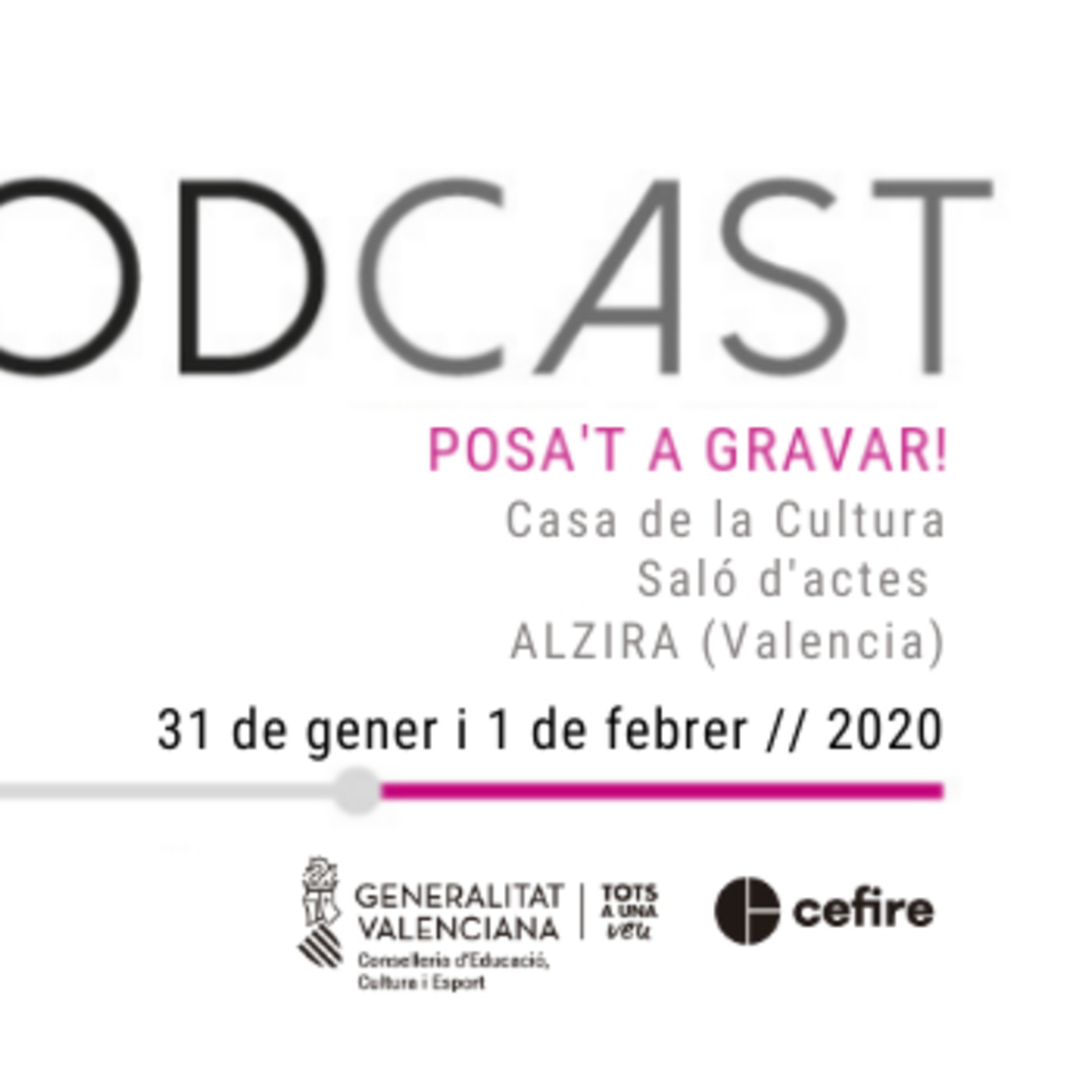 JPODCAST. Posa\'t a gravar // Alzira - 30 gener