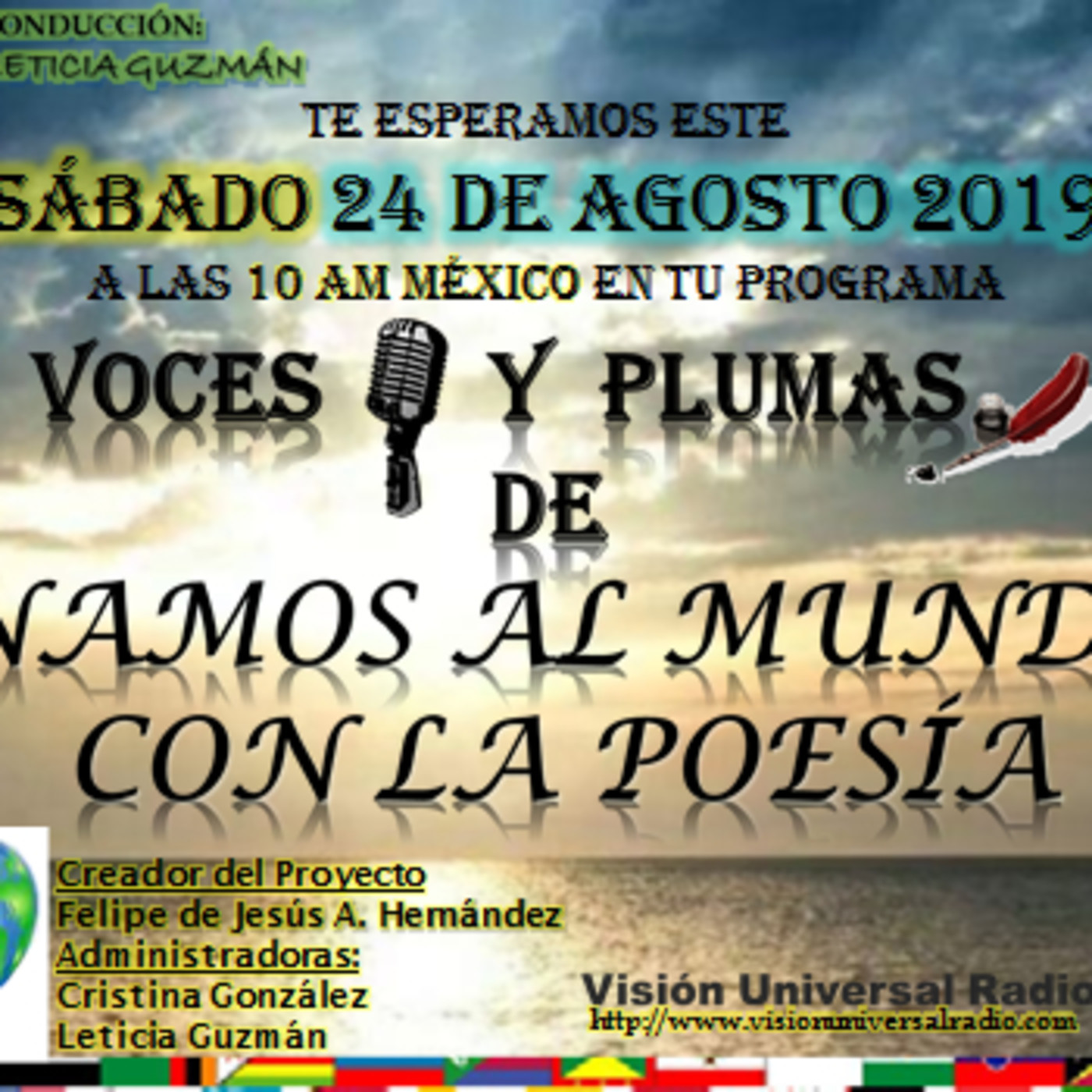 VOCES Y  PLUMAS DE  UNAMOS AL MUNDO CON LA POESIA