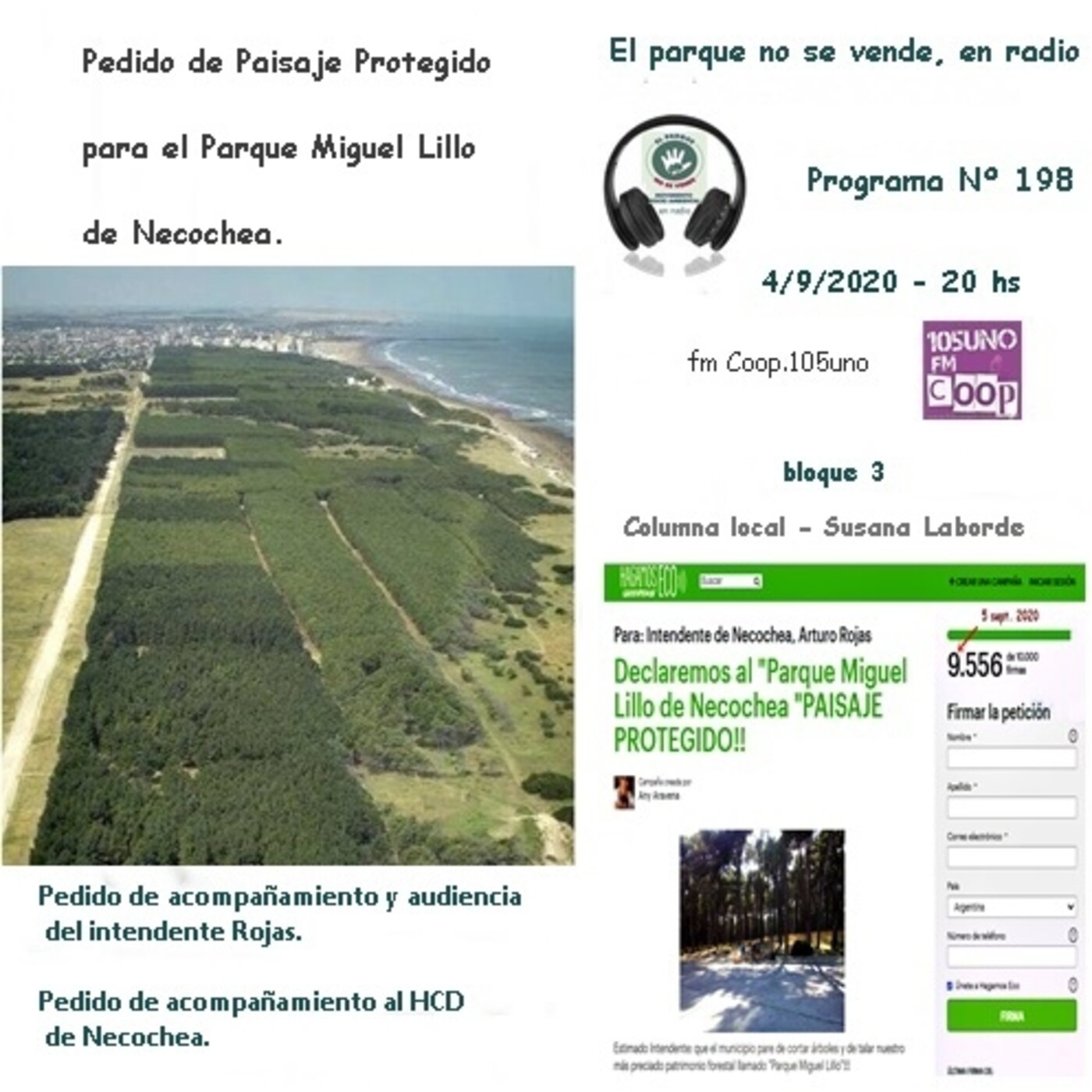 2020 - El parque no se vende, en radio