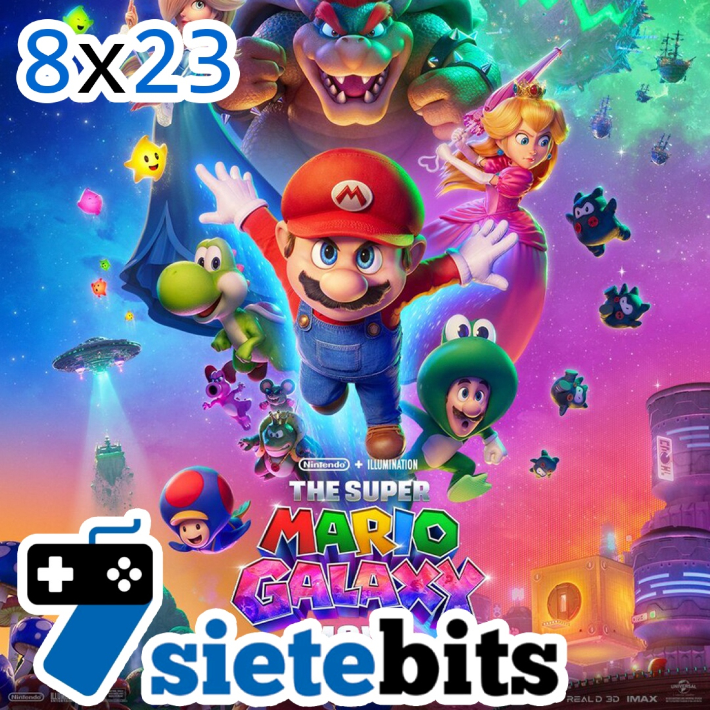 SieteBITS 8x23 | Especial Super Mario Galaxy: La Película (opinión, vs otras películas de animación, etc) episode artwork