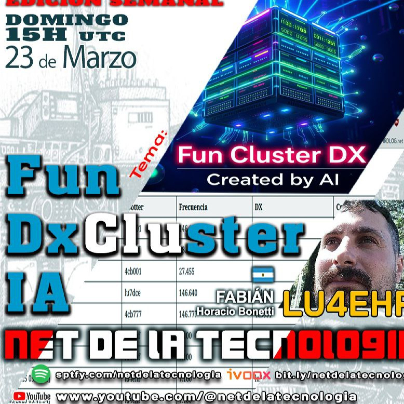 #485 Fun Dxcluster realizado con IA por LU4EHF Fabian