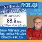 Eduardo Aldiser con Oscar Pedro Juliano -27-4-16 Radio Nueva Argentina FM 88.5