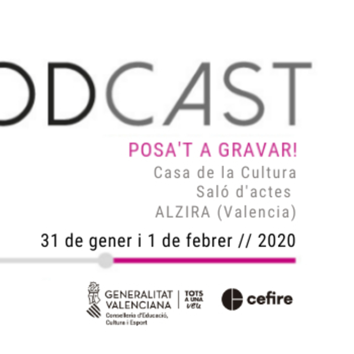 JPODCAST. Posa\'t a gravar // Alzira - 30 gener