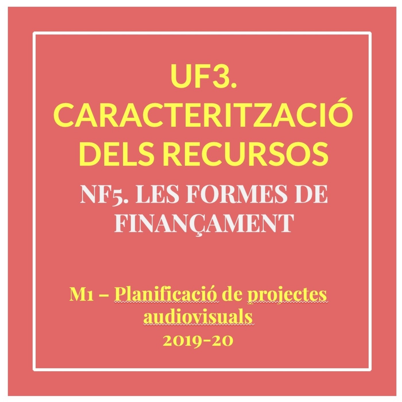 M1: Planificació de projectes audiovisuals