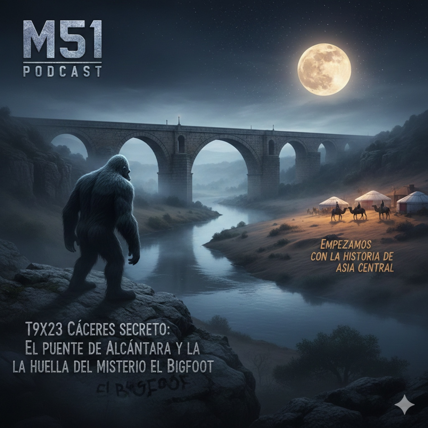 M51 T9X23 El Puente de Alcántara y la Huella del Misterio el Bigfoot .