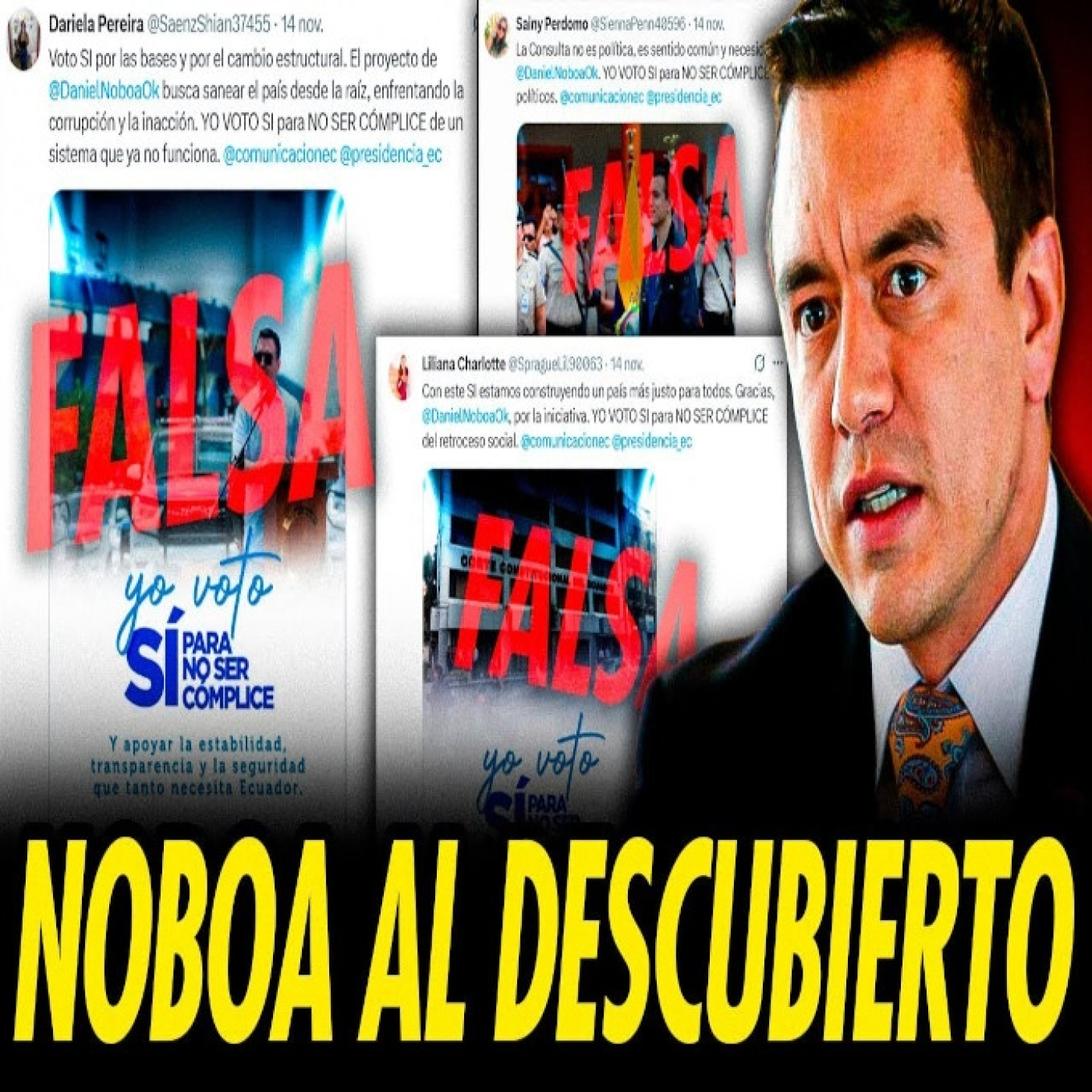 NOBOA AL DESCUBIERTO: MANIPULACIÓN DIGITAL, CORRUPCIÓN Y NARCOTRÁFICO