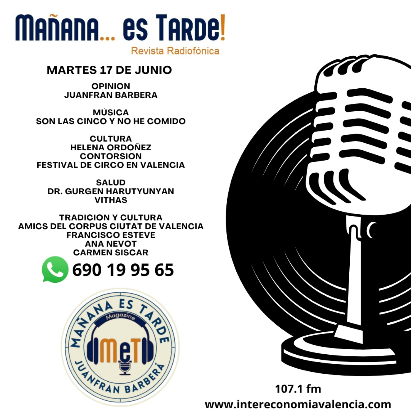 MAÑANA ES TARDE!!! MET 17 DE JUNIO DE 2025 LAS 5 Y SIN COMER, FESTIVAL CONTORSIONS, SALUD VITHAS Y AMICS DEL CORPUS episode artwork
