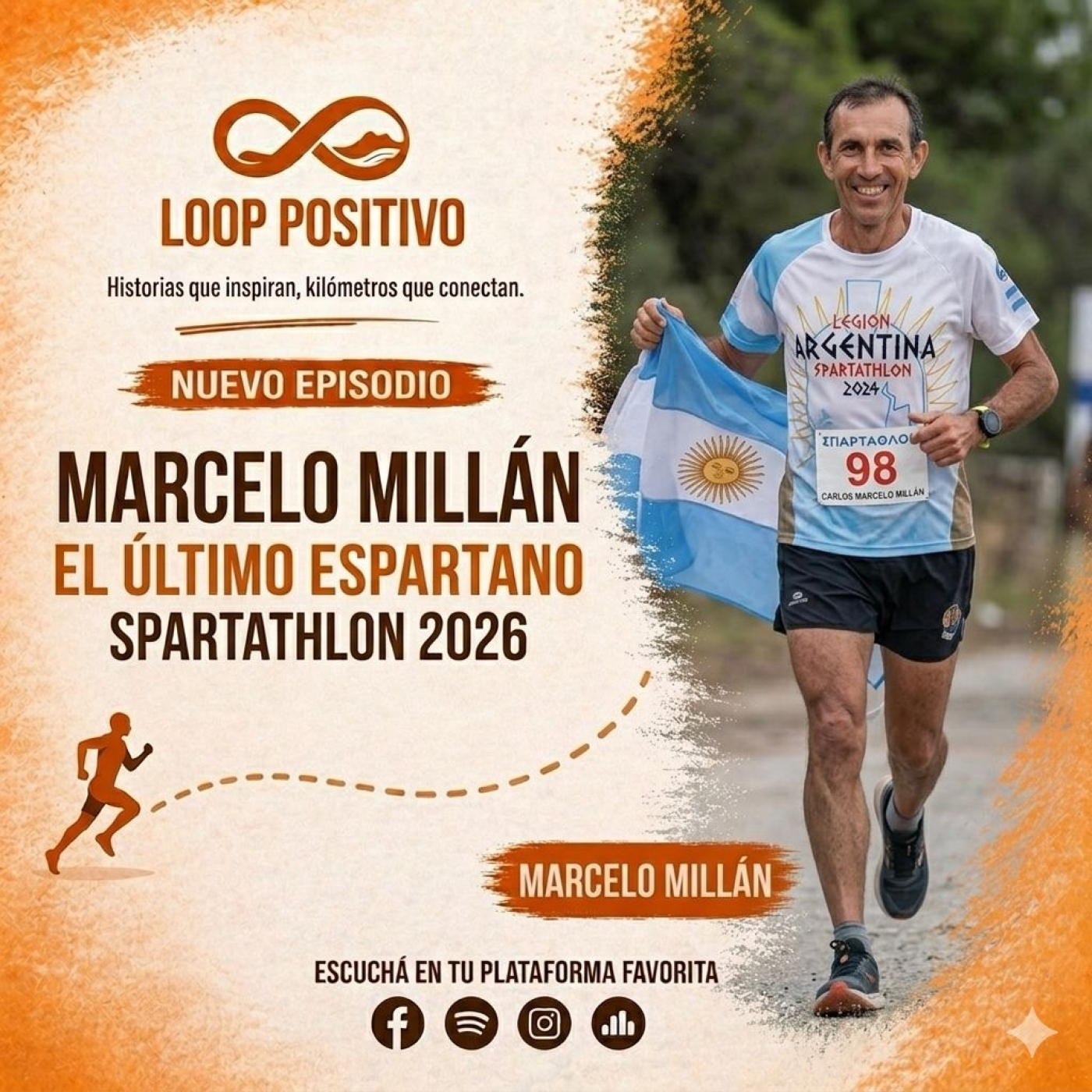 Loop Positivo Temp. 5 Ep 5: Marcelo Millán, El último Espartano / Spartathlon 2026 episode artwork