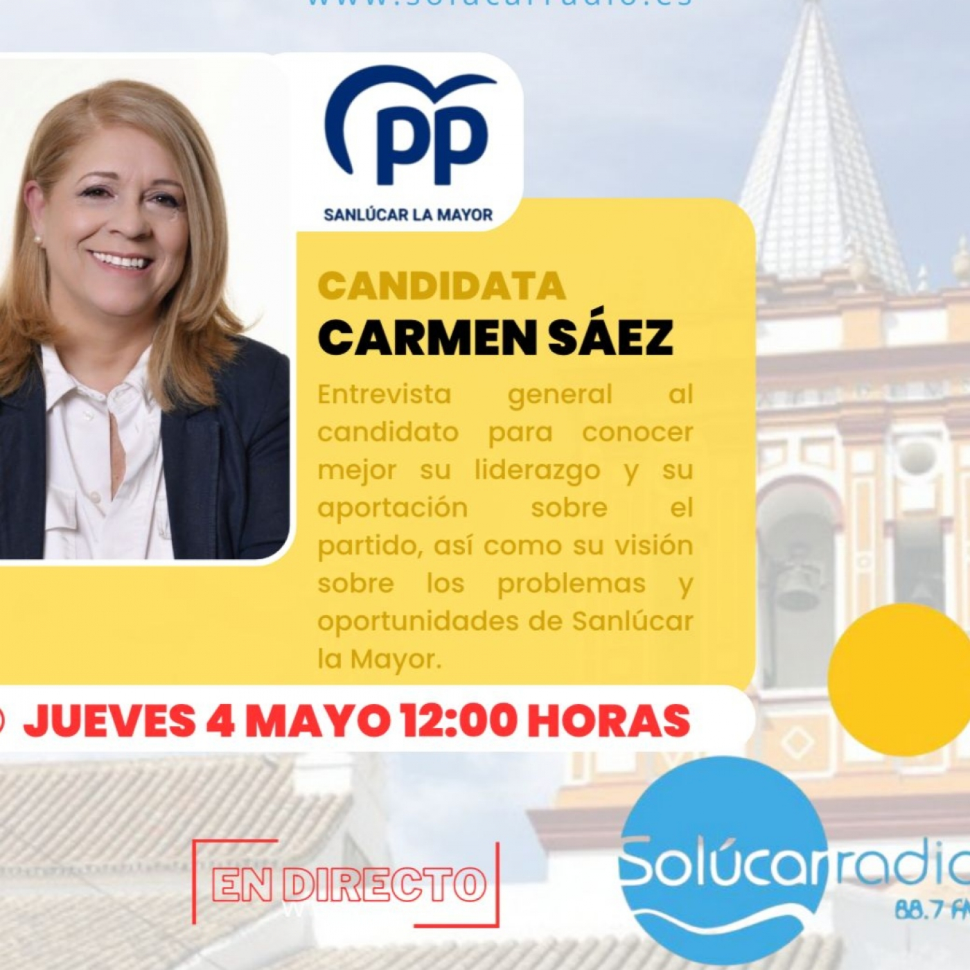 Entrevista a la Candidata del PP de Sanlúcar la Mayor, Carmen Sáez García episode artwork