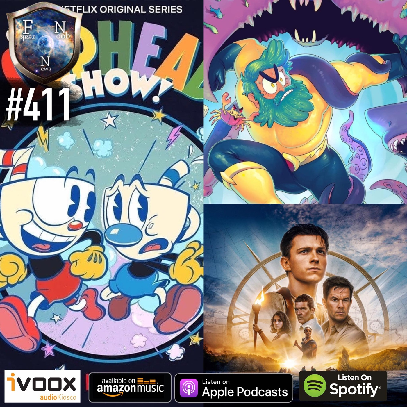 Freak Noob News #411 Frikinoticias de la semana| Cuphead| Aquaman King Of Atlantis y Uncharted episode artwork