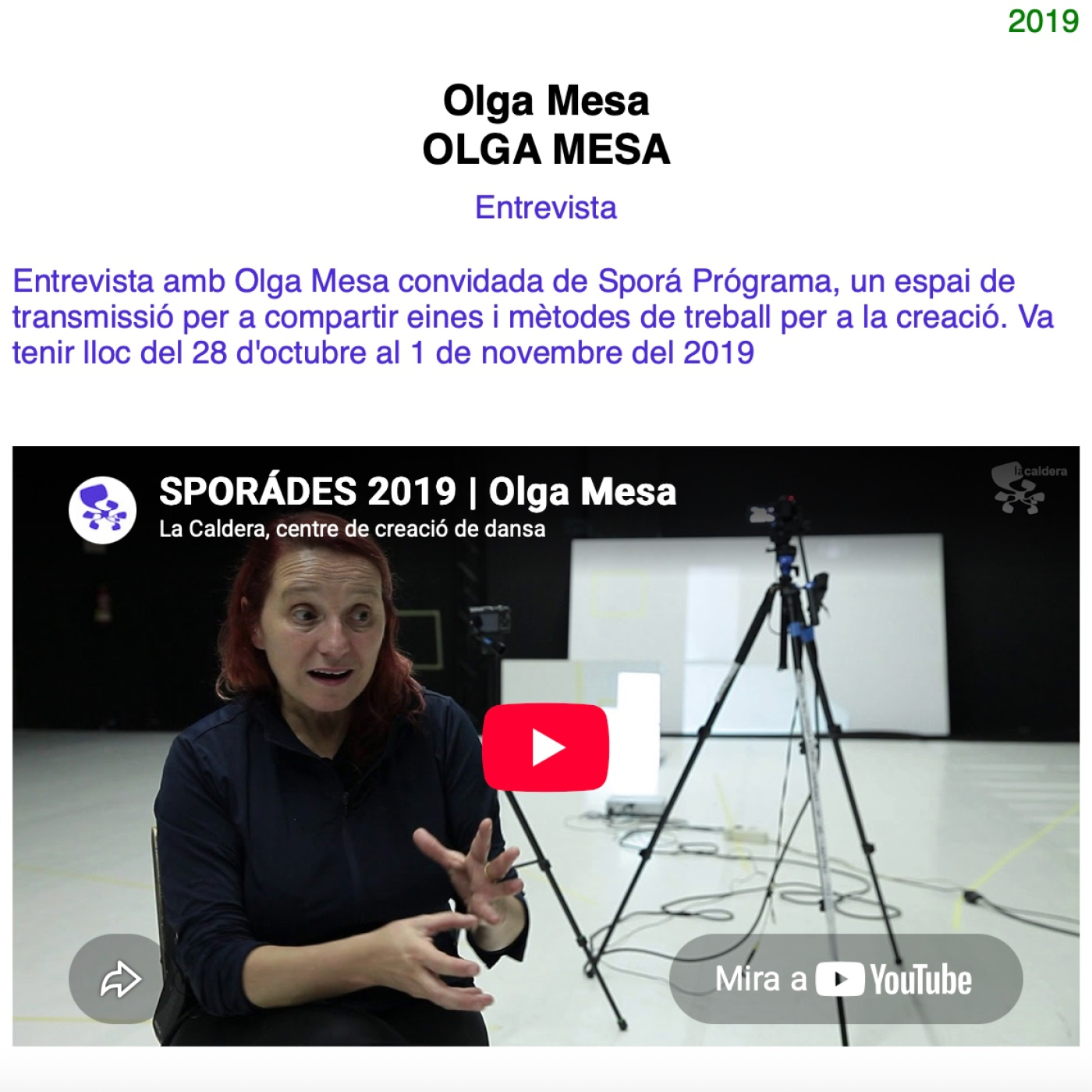 Sporádes amb Olga Mesa episode artwork
