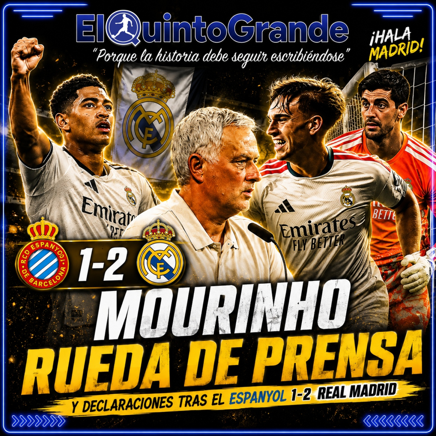 MOURINHO tras el ESPANYOL 1-2 REAL MADRID ⚪ | Bellingham, Espí y Courtois HABLAN