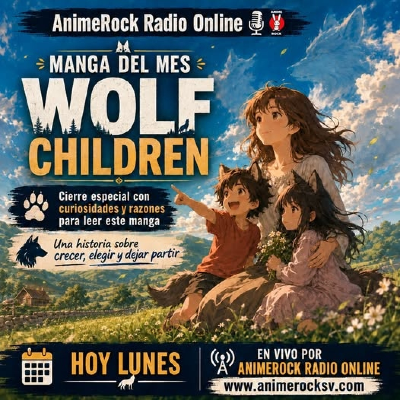 Wolf Children Crecer elegir y dejar partir animerock 1 Junio 2026 episode artwork