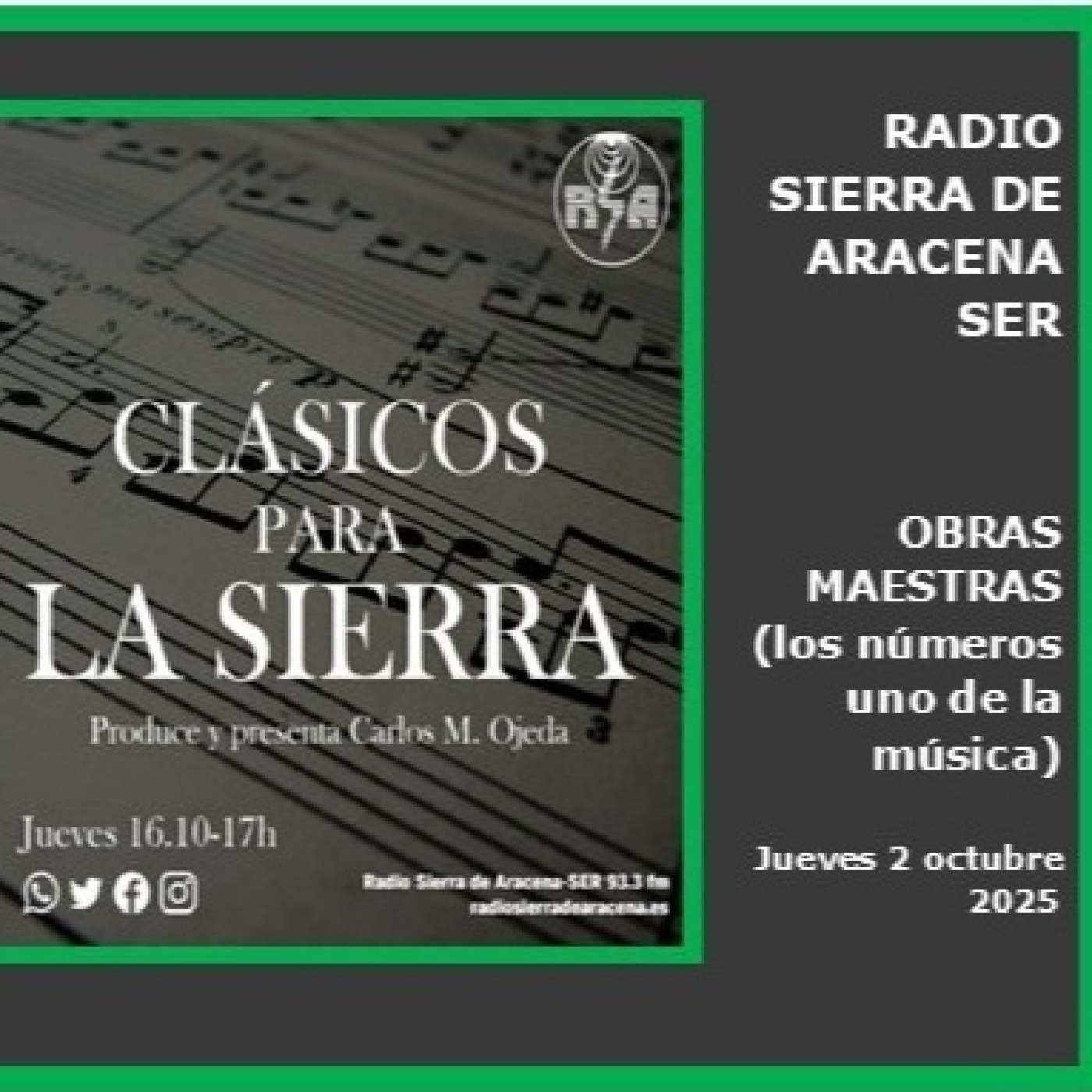 J 02/10/25 - CLÁSICOS PARA LA SIERRA nº 656 - “Obras maestras"