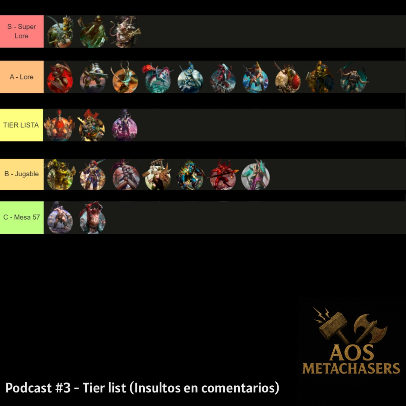 #3 Podcast Aosmetachasers. Tier List e Insultos. episode artwork