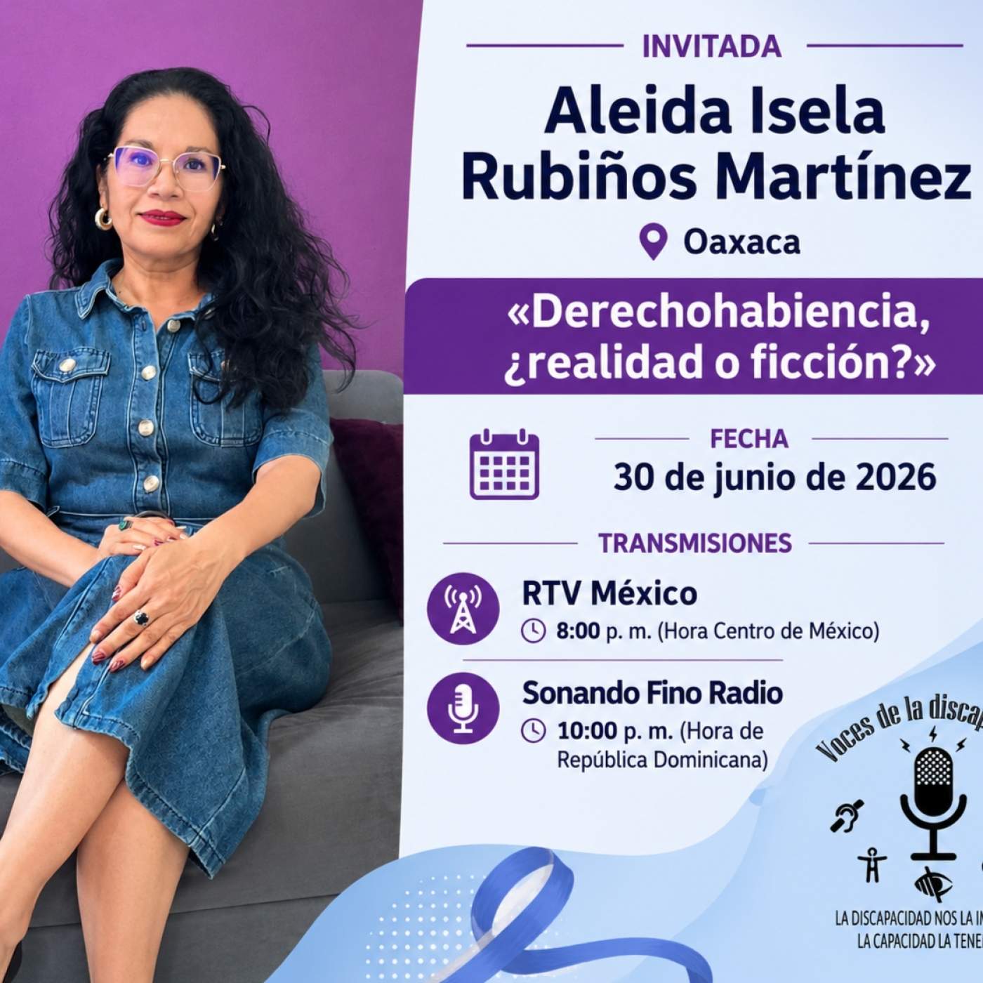 Voces de la Discapacidad Programa, Emisión número 287, 30 de junio de 2026 por RTV México ¡Solo para tus oídos!!! episode artwork