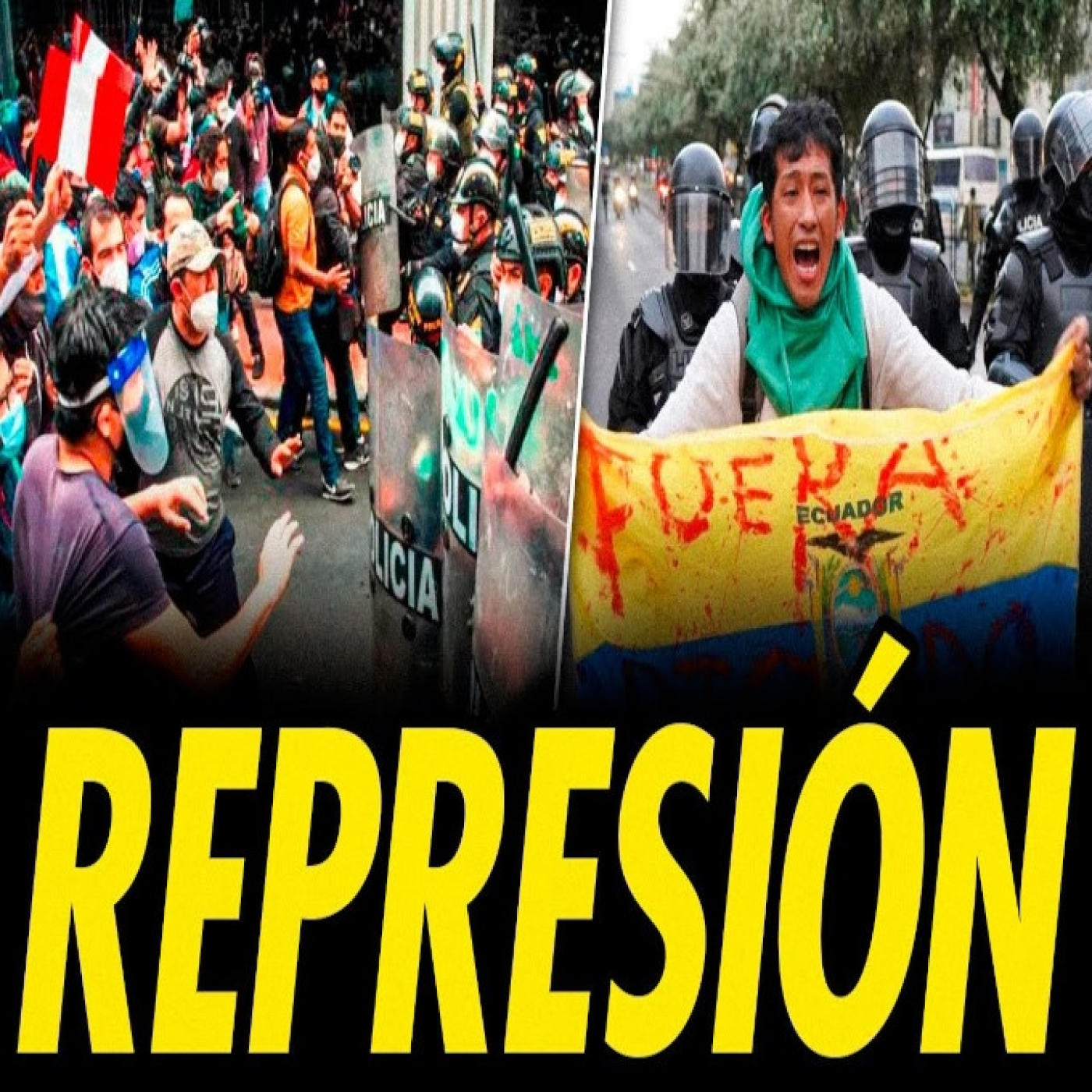 REPRESIÓN CON MUERTOS EN PERÚ Y ECUADOR