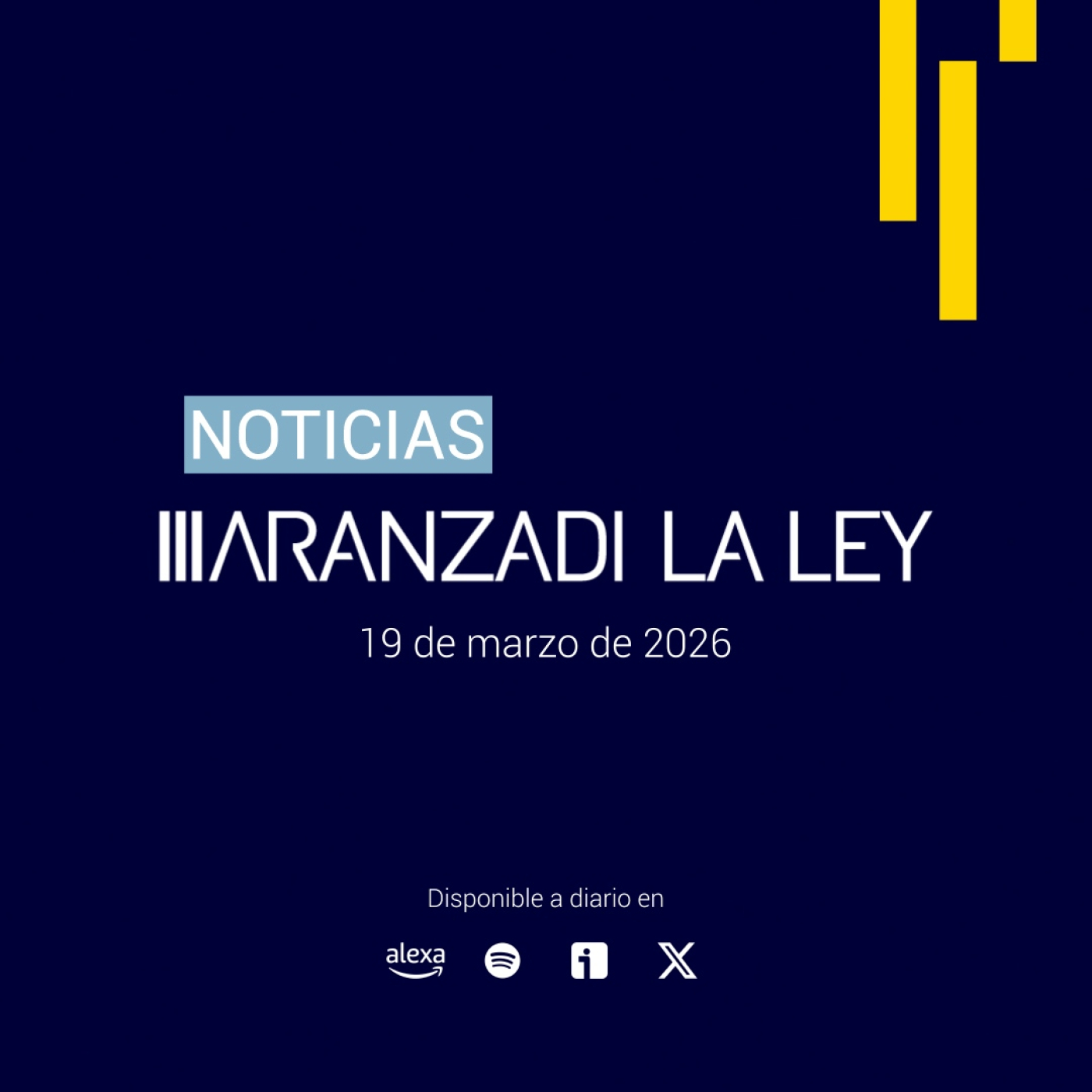 #NoticiasAranzadiLALEY Jueves 19 de marzo