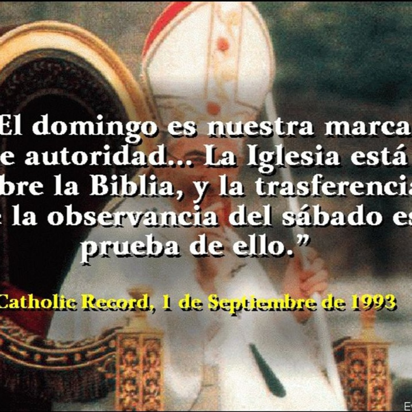 EL DOMINGO ES LA MARCA DE AUTORIDAD DEL ANTICRISTO ROMANO episode artwork