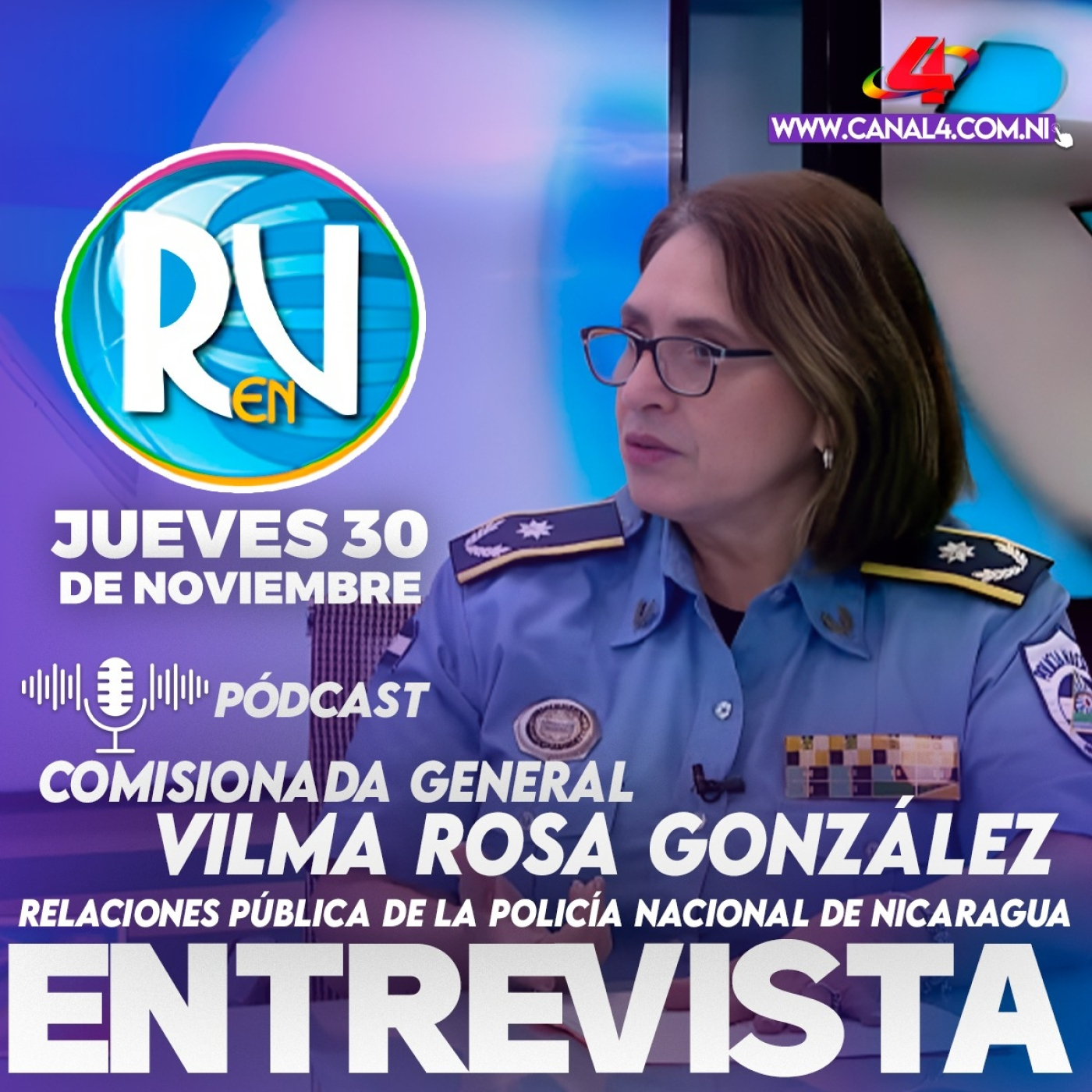 Comisionada General Vilma Rosa González en la Revista En Vivo con Alberto Mora – 30 de noviembre del 2023 episode artwork