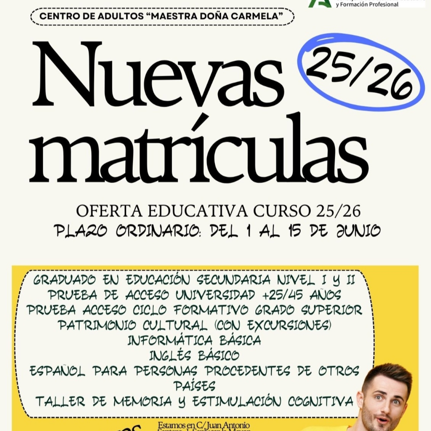 CENTRO ADULTOS SEGUNDAS OPORTUNIDADES MATRICULACIONES 2025/26 episode artwork