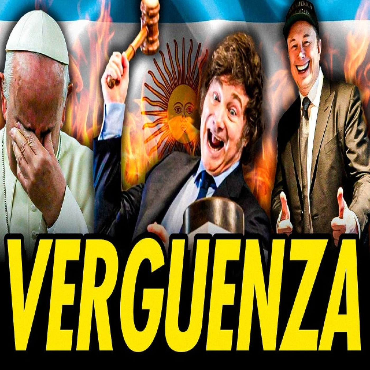 Milei con elon musk y en la bolsa de new york mientras arde argentina