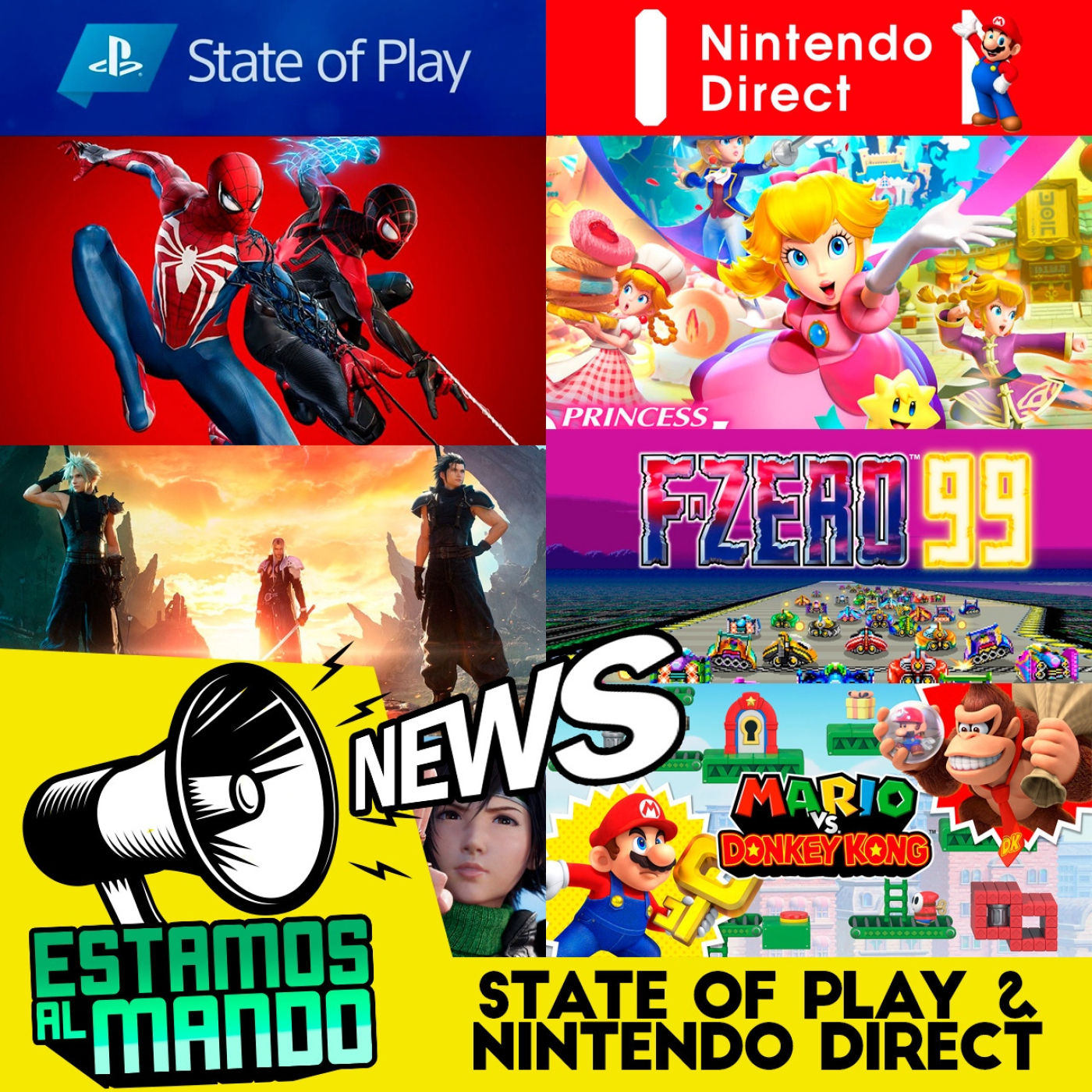 EAM 6-7 Noticias, State of Play y Nintendo direct, Spiderman 2, FF7 Rebirth, Princess Peach