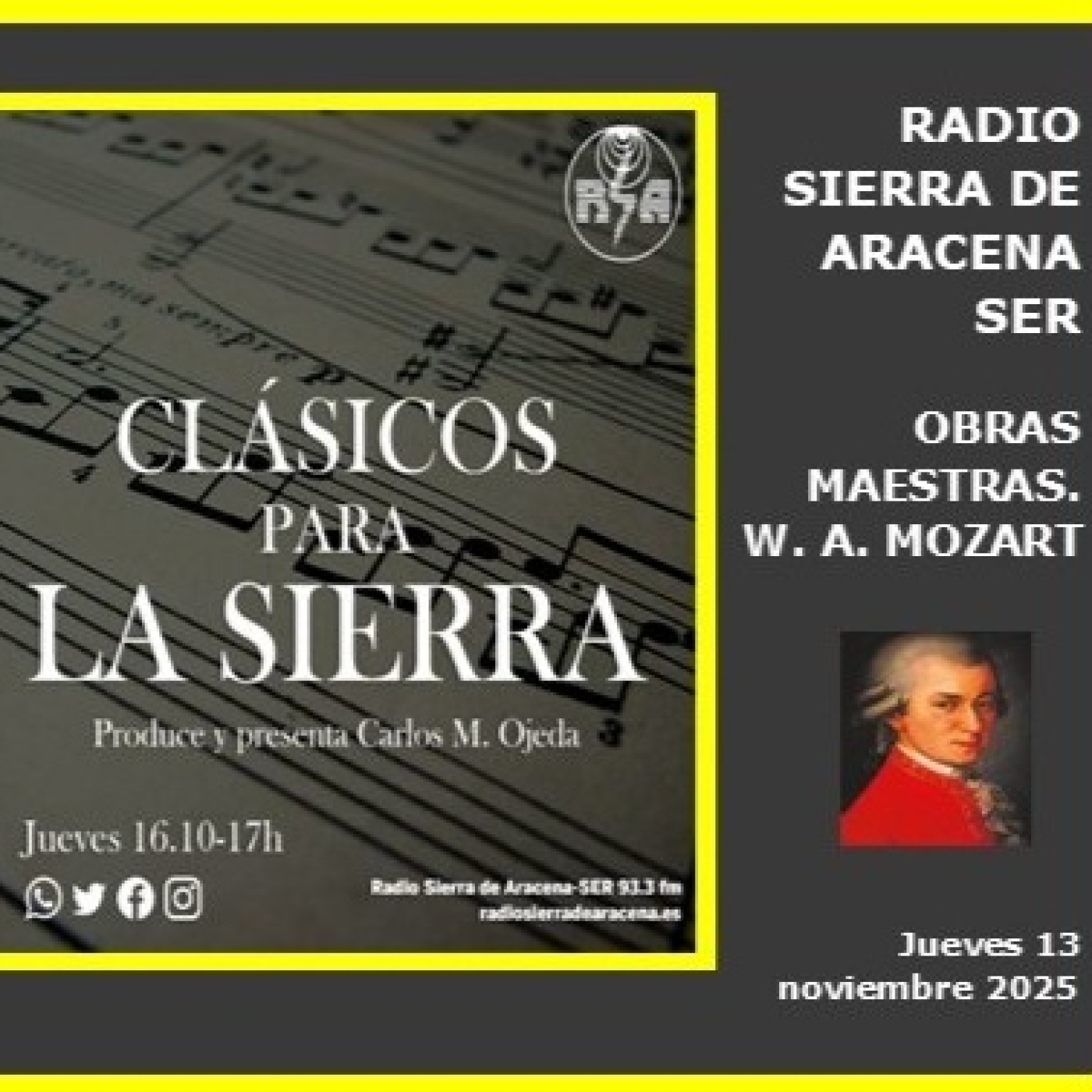 J 13/11/25 - CLÁSICOS PARA LA SIERRA nº 662 - “Obras maestras. Mozart" episode artwork
