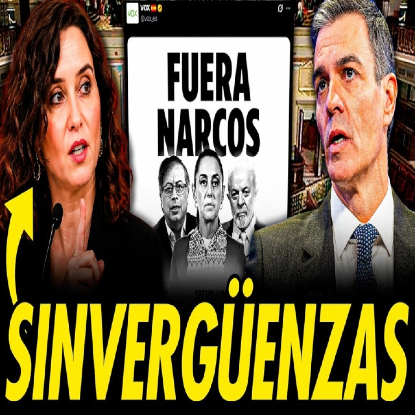 TRANSPOSICIÓN: AYUSO Y VOX LLAMAN NARCOS A LOS PRESIDENTES PROGRESISTAS