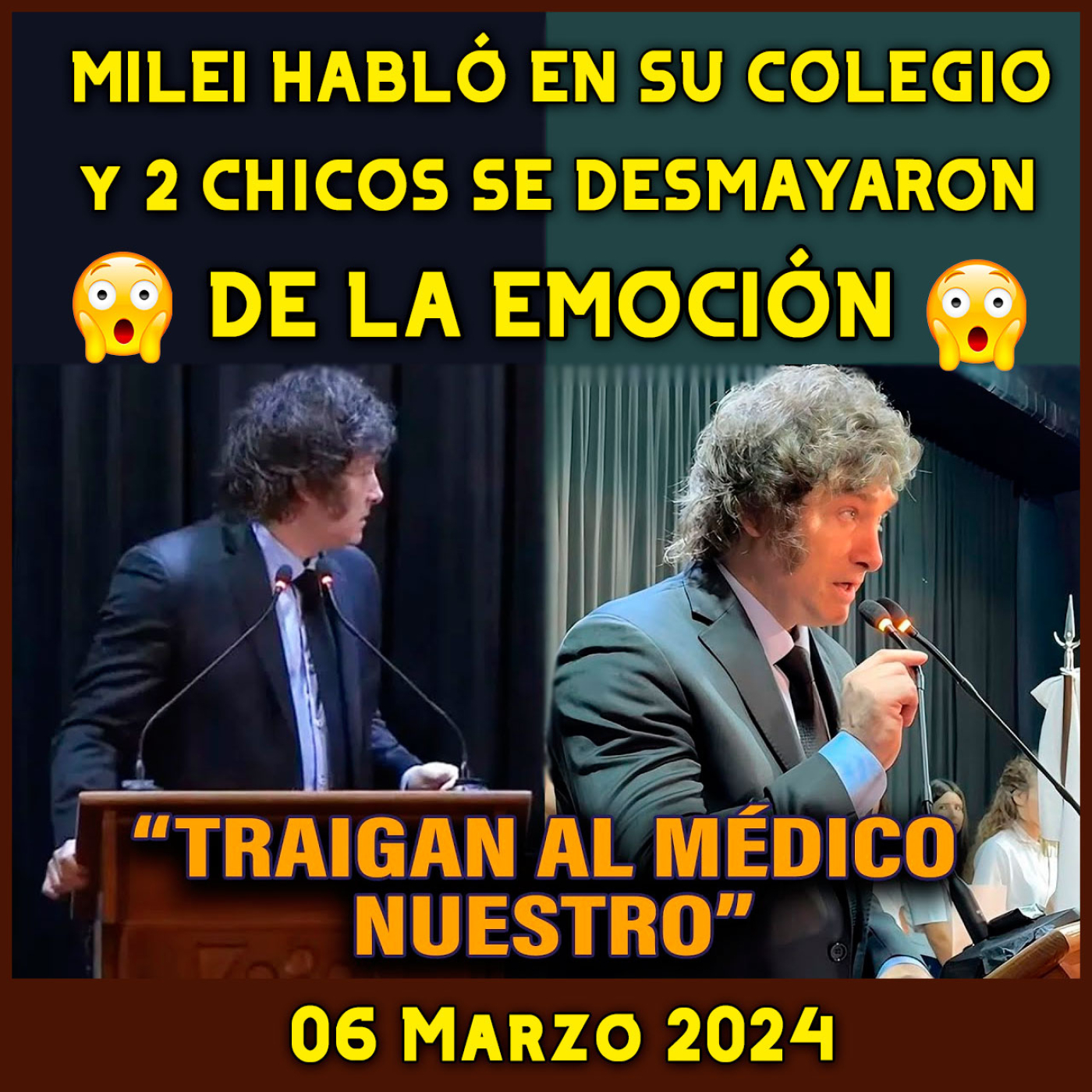 cover of episode   milei habló en su colegio y 2 chicos se desmayaron de la emoción  