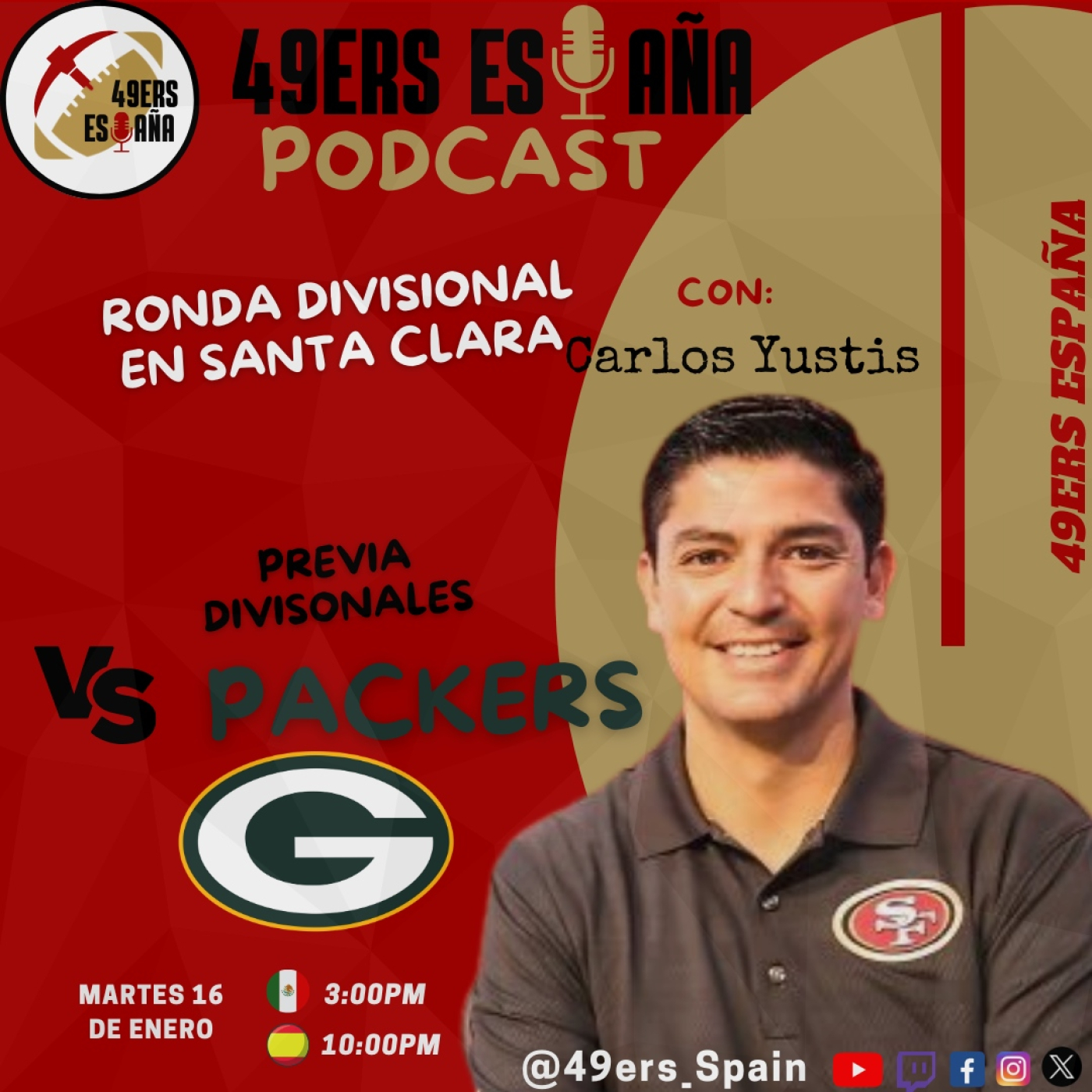 49ers ESPAÑA Podcast: T2 E35: ¡¡DIVISONALES!! PACKERS vs 49ERS con Carlos Yustis episode artwork