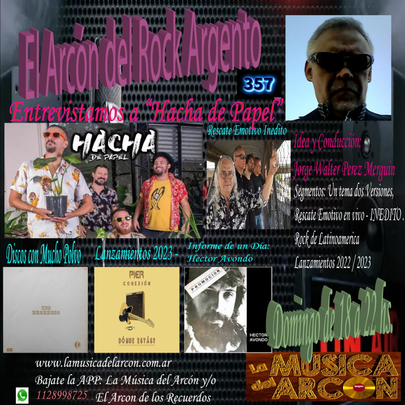 El Arcon del Rock Argento - Emision nº 357 Con Hacha de Papel - 22-10-2023 episode artwork