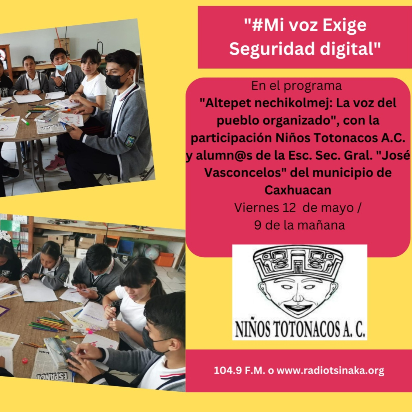 Radio Tsinaka Mi voz exige seguridad