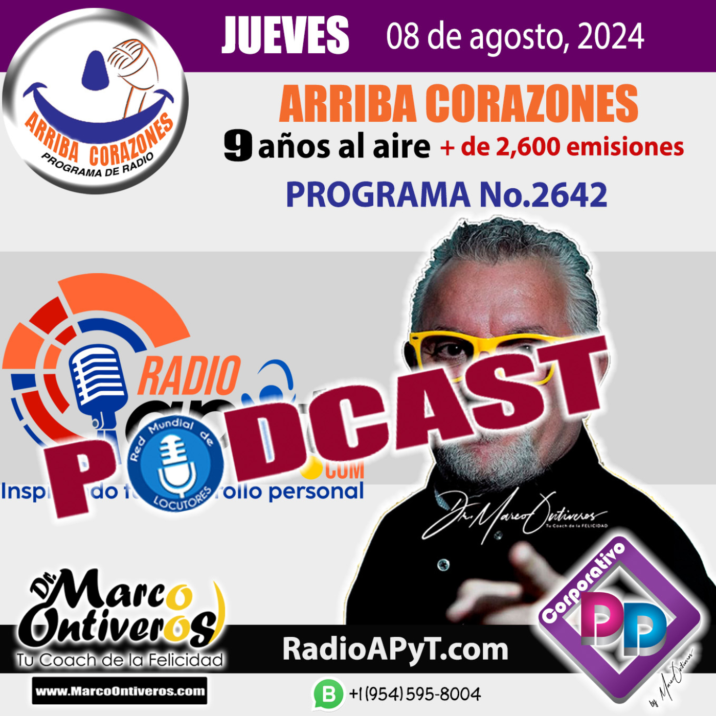 2642-arriba-corazones-2024-08-08-JUEVES-ArtistasIndependientes-JulioCesarMancialla-ElTenorDeMexico episode artwork
