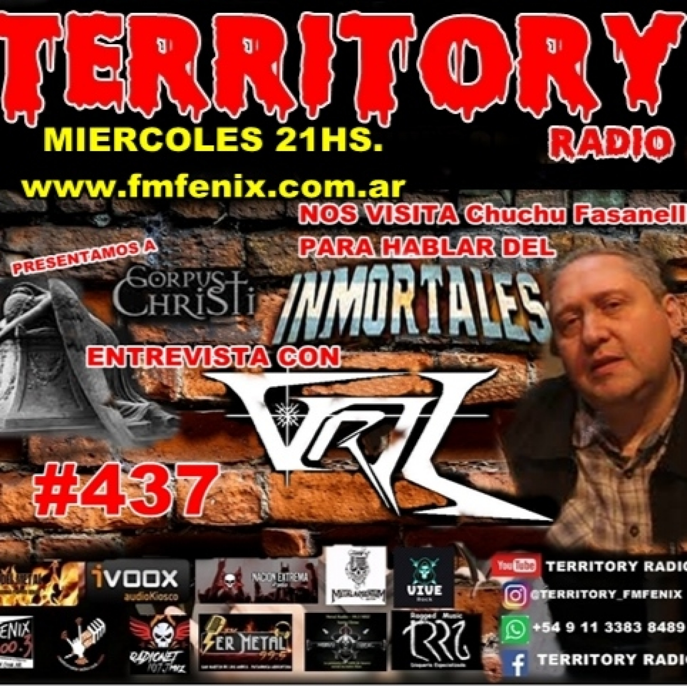TERRITORY RADIO #437 (14-06-2023) Chuchu Fasanelli INMORTALES VRIL METAL episode artwork