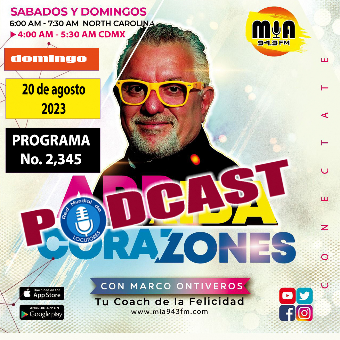 2345-arriba-corazones-2023-08-20-DOMINGO-GrandesExitos-CancionesRancheras-MIA943fm.mp3 episode artwork
